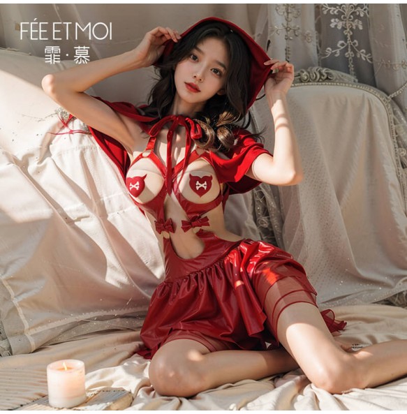 FEE ET MOI - Alluring Little Red Riding Hood Hollow Set (Red)